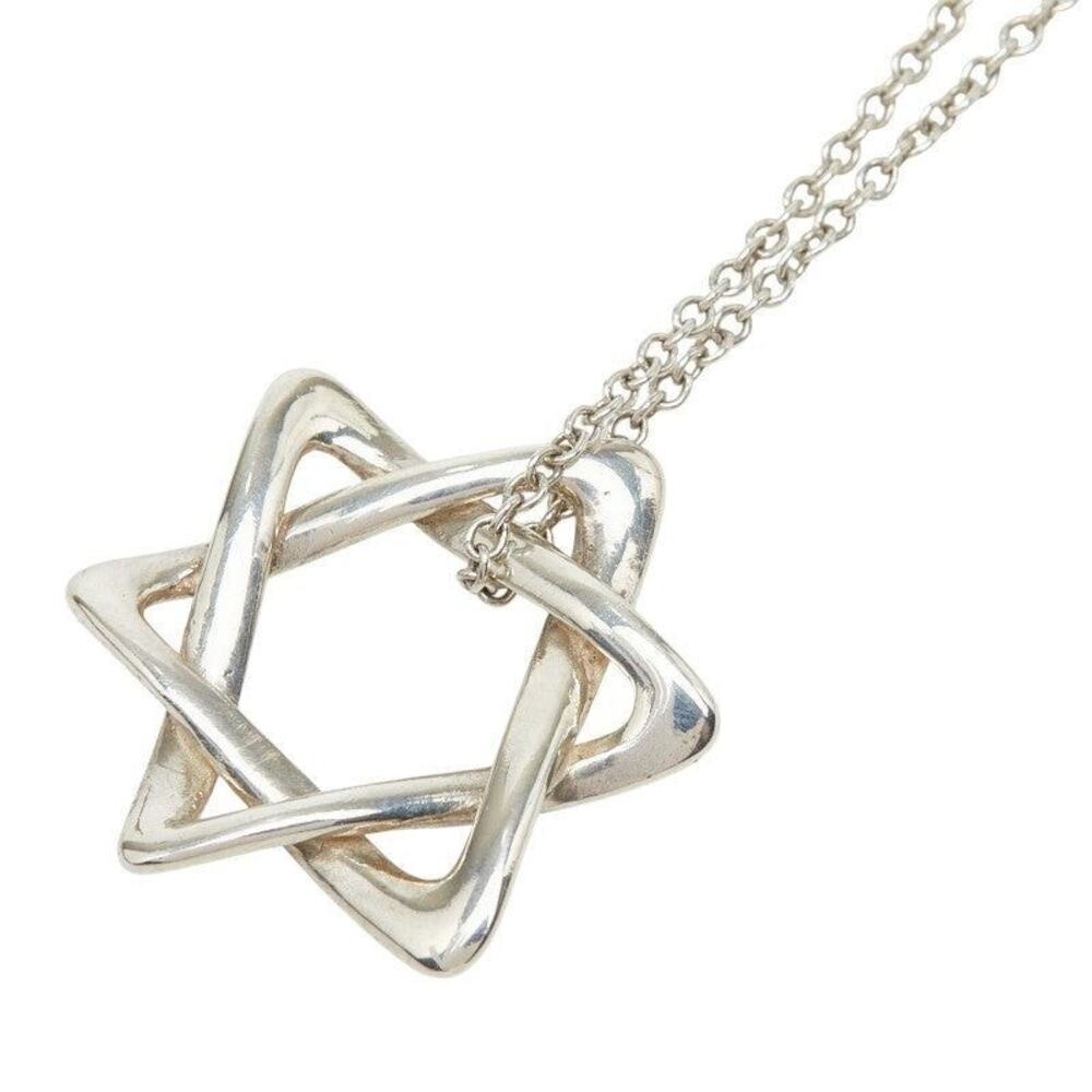 Tiffany & Co. Star of David Necklace Sterling Silver 925